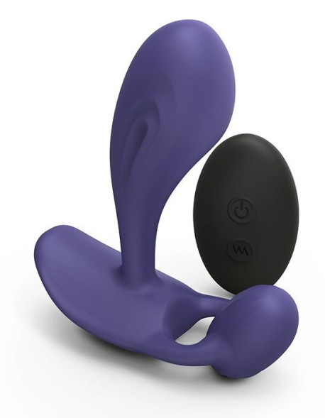 Темно-синий вибромассажер Witty P&amp;amp;G Vibrator with Remote Control