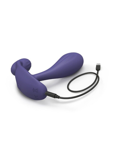 Темно-синий вибромассажер Witty P&amp;amp;G Vibrator with Remote Control
