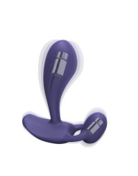 Темно-синий вибромассажер Witty P&amp;amp;G Vibrator with Remote Control