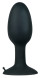 Чёрная анальная пробка со смещенным центром тяжести - 13 см.