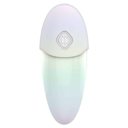 Белый клиторальный таппинг-стимулятор Pandora с насадкой для вакуумной стимуляции