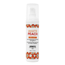 Разогревающее массажное масло Gourmet White Peach Organic с органическими ингредиентами - 50 мл.