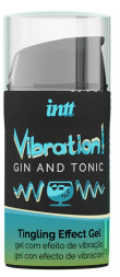 Жидкий интимный гель с эффектом вибрации Vibration! Gin &amp;amp; Tonic - 15 мл.