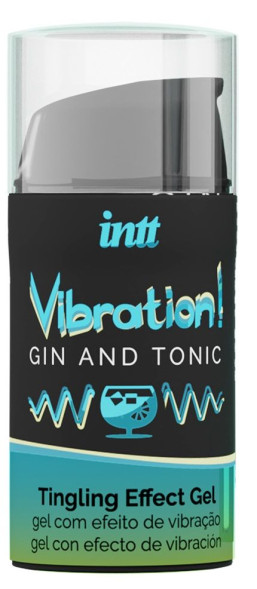 Жидкий интимный гель с эффектом вибрации Vibration! Gin &amp;amp; Tonic - 15 мл.