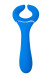 Голубой многофункциональный вибратор Whally - 18,5 см.