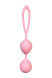 Розовые силиконовые вагинальные шарики с ограничителем-петелькой