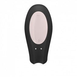 Черный вибратор для пар Double Joy с управлением через приложение