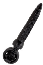 Черная вибронасадка Black&amp;amp;Red для двойного проникновения - 24 см.