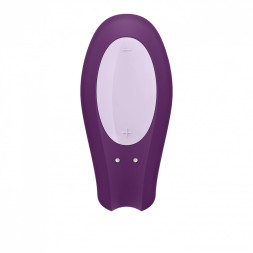 Фиолетовый вибратор для пар Double Joy с управлением через приложение